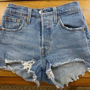 Levi’s 501 high rise jean shorts!